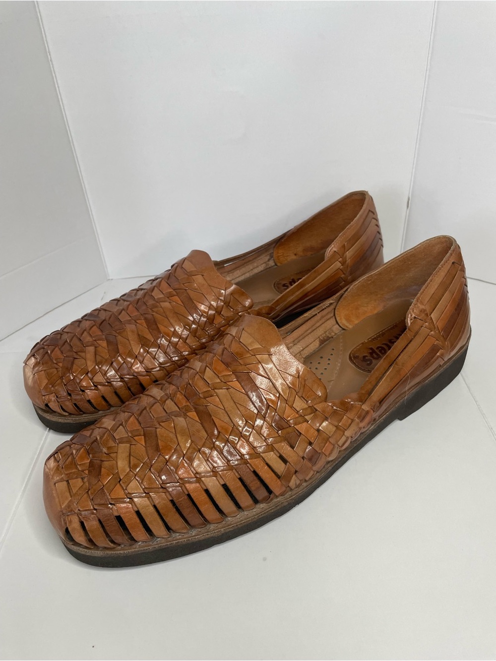 SunSteps Hand Woven Leather Huarache mens sandal slip on shoes size 13